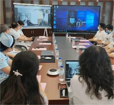 吉林大學中日聯誼醫院與養老院進行遠程會診。（吉林大學中日聯誼醫院供圖）