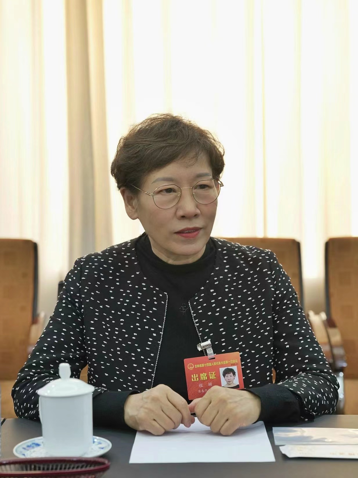 吉林省人大代表、吉林省腫瘤醫院教授程穎。人民網 李洋攝