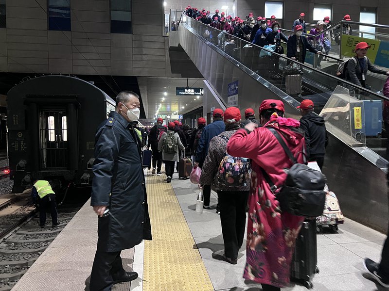 開年以來，長春火車站迎出行小高峰。長春火車站供圖