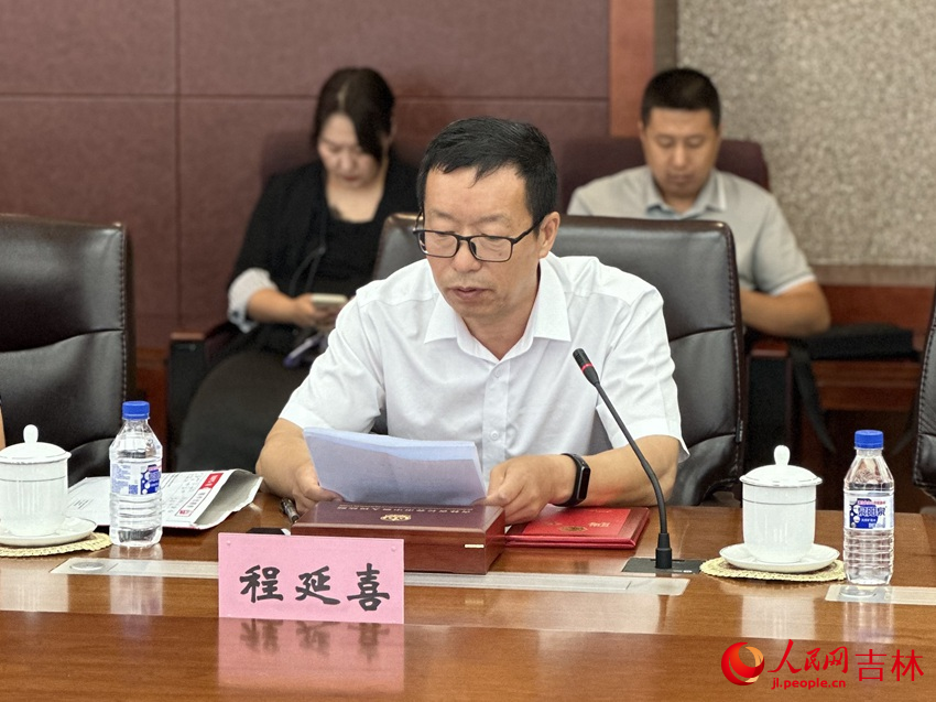 長春市農科院研究員程延喜作為技術調查官代表發言。實習生 尹嘉怡攝
