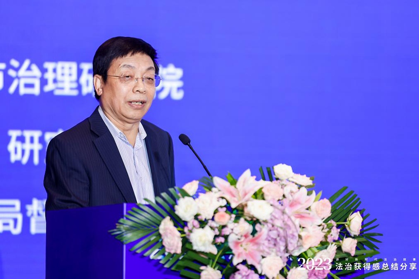 北京大學城市治理研究院副院長、研究員，原國家信訪局督查專員孫寬平作主旨演講（郭肅檸 攝）