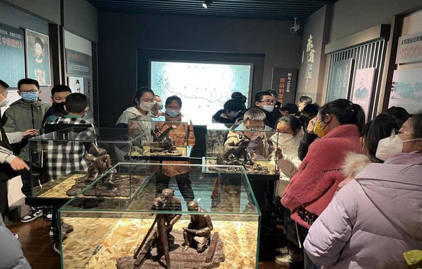 2023年2月，德惠市第六小學六年五班組織學生參觀德惠市博物館。（資料圖片。德惠市博物館供圖）