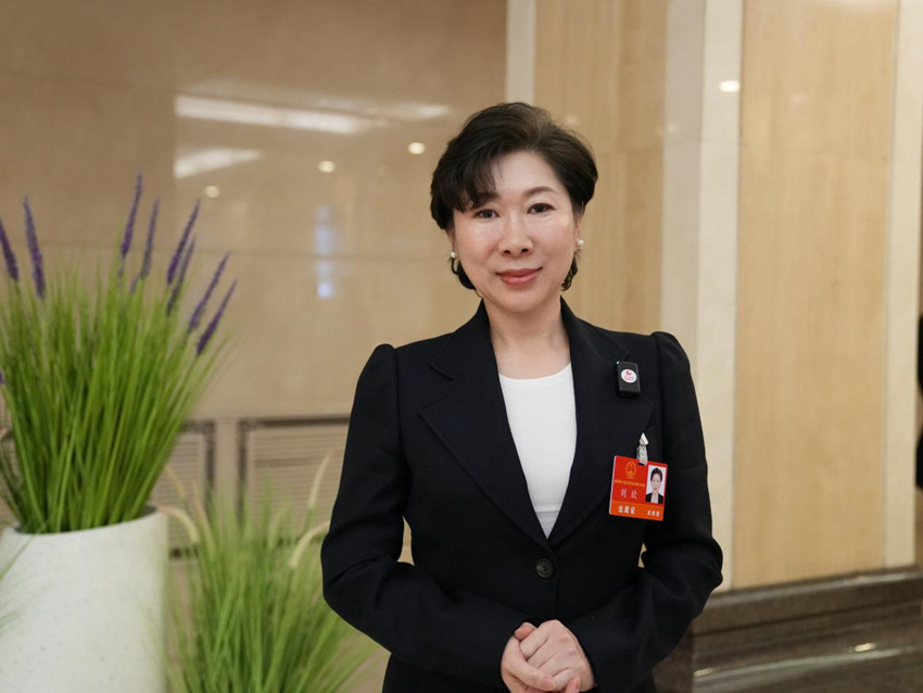 長春市人大代表、吉林動畫學院副董事長劉欣。人民網記者 李洋攝
