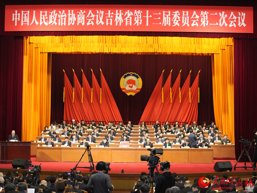 1月23日，政協吉林省第十三屆委員會第二次會議開幕。人民網記者 李洋攝