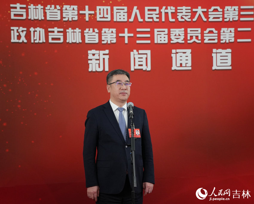 吉林省政協委員、吉林省華欣數字科技股份有限公司董事長田元生。人民網記者 李洋攝