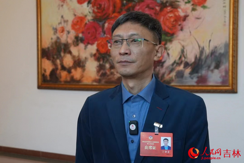 吉林省政協委員、吉林大學經濟學院副教授丁肇勇。人民網記者 李洋攝