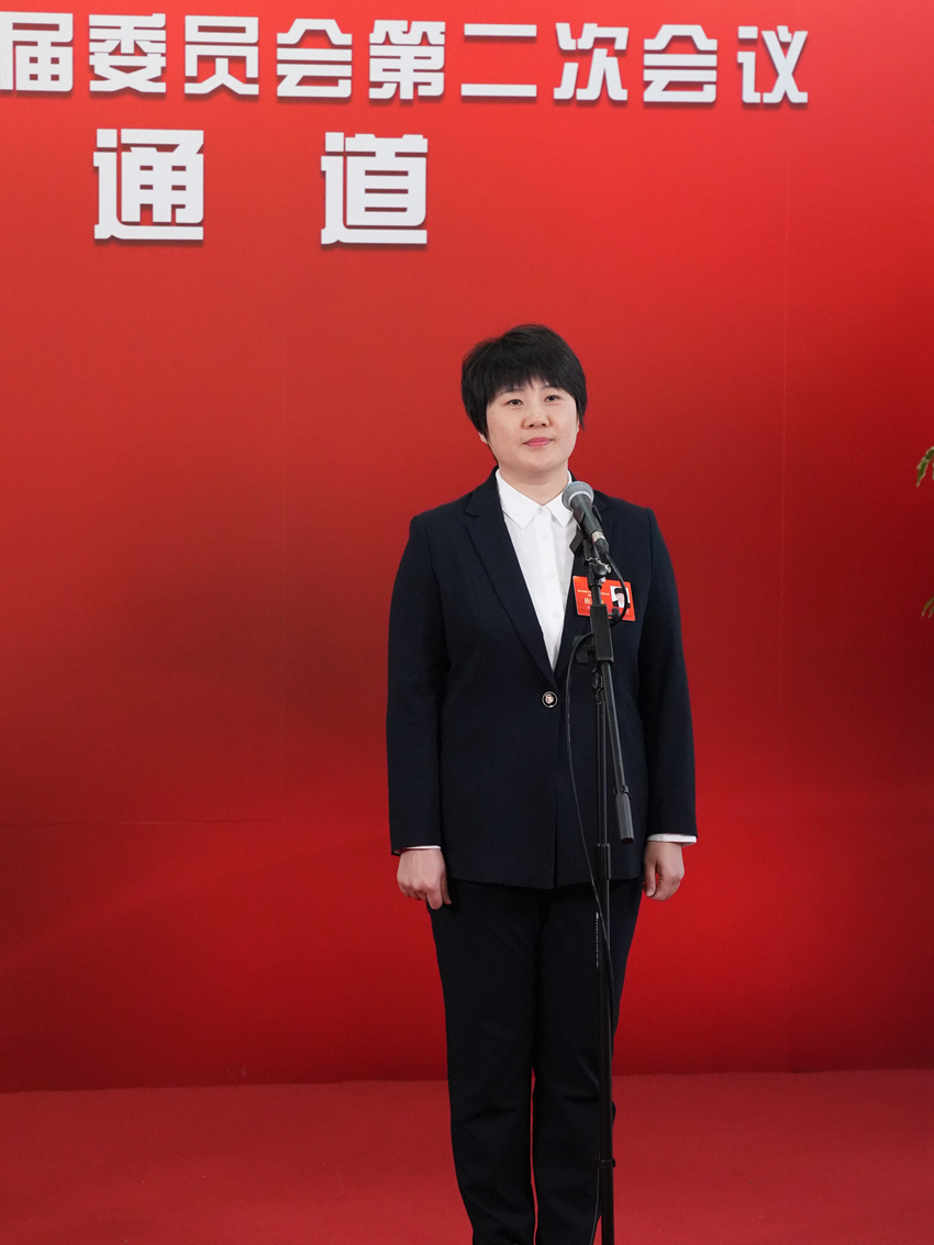 吉林省人大代表、長春市南關區民康街道九圣祠社區黨委第一書記趙月。人民網記者 李洋攝