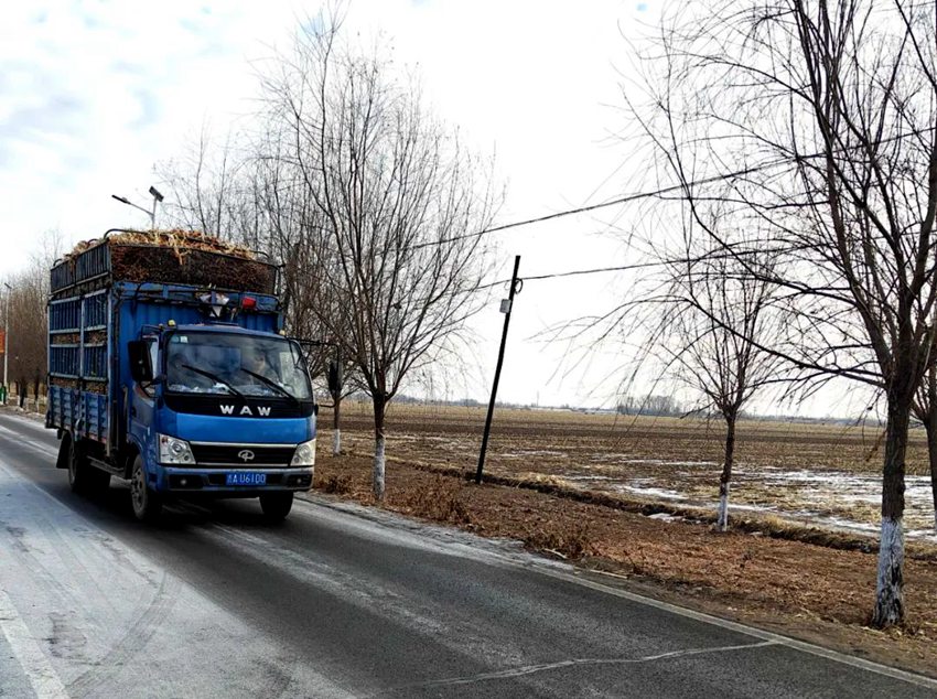 貨車行駛在公主嶺市農村公路上，一路暢通。公主嶺市委宣傳部供圖