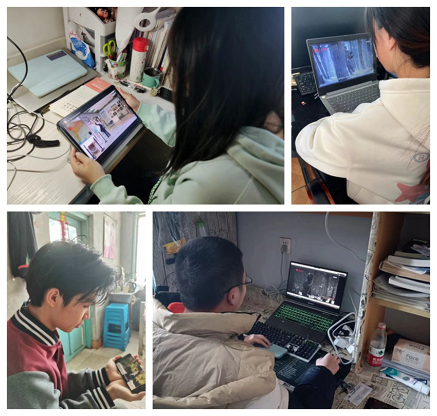 吉林省學子在線收看思政課程。