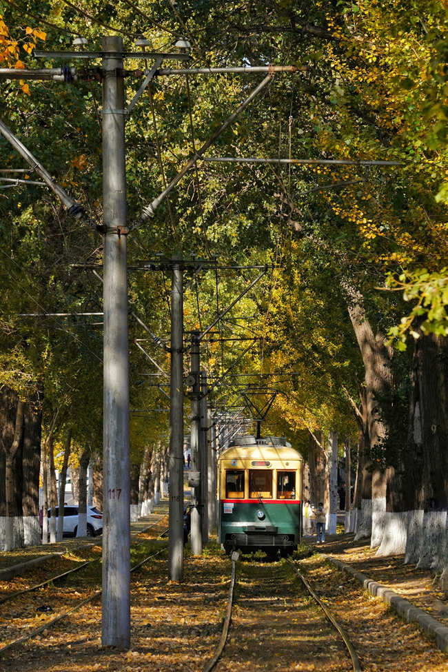 網紅打卡地——54路有軌電車。人民網記者 李洋攝