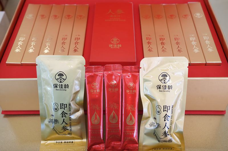 活動上展示的人參產品。