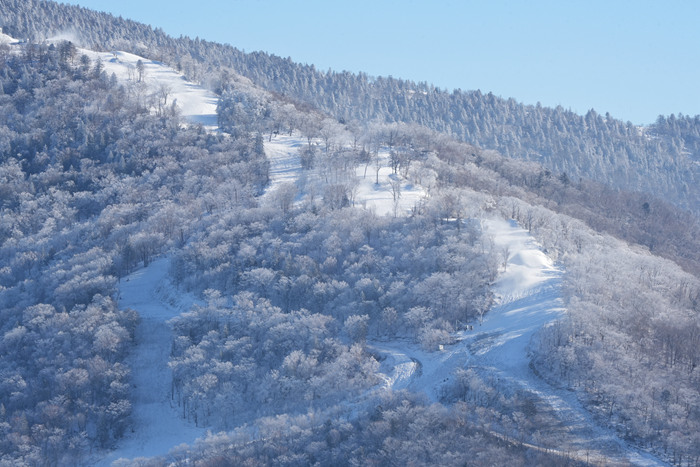 北大湖滑雪度假區高山霧凇景觀。人民網記者 李洋攝