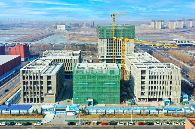 長春新區機器人及傳感器產業園項目建設現場。