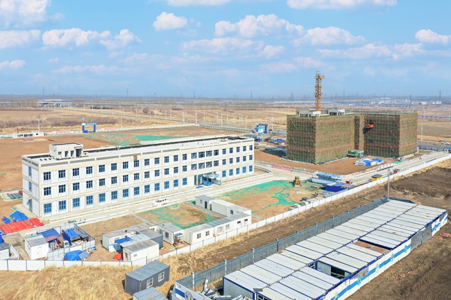長春新區生物降解材料助劑產業園項目建設現場。