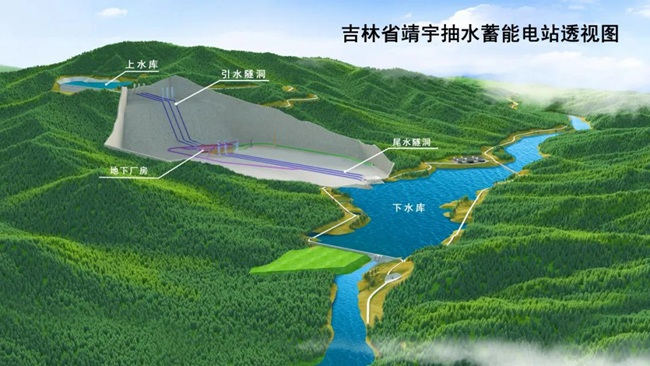 靖宇抽水蓄能電站效果圖。