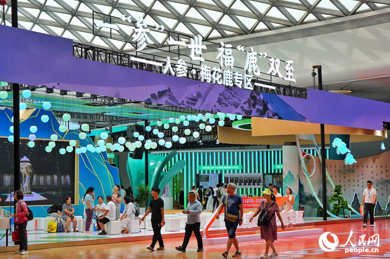 第十五屆中國—東北亞博覽會人參·梅花鹿專區。人民網記者 李洋攝