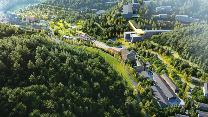 夾皮溝鎮寶戲臺金谷景區效果圖。圖片來源：樺甸市委宣傳部