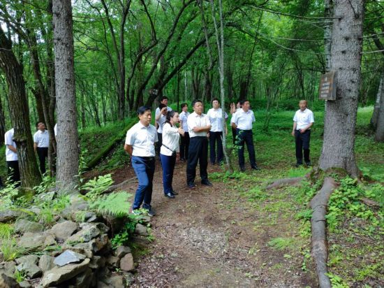 松江河林業集團有限公司在老黑河遺址開展黨建活動，在長白山老黑河遺址的保護建設工作中，松江河林業集團有限公司給予了大力支持